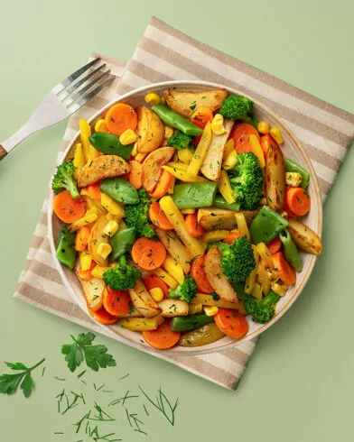 ZELENINA NA PÁNEV S PETRŽELKOU A KOPREM